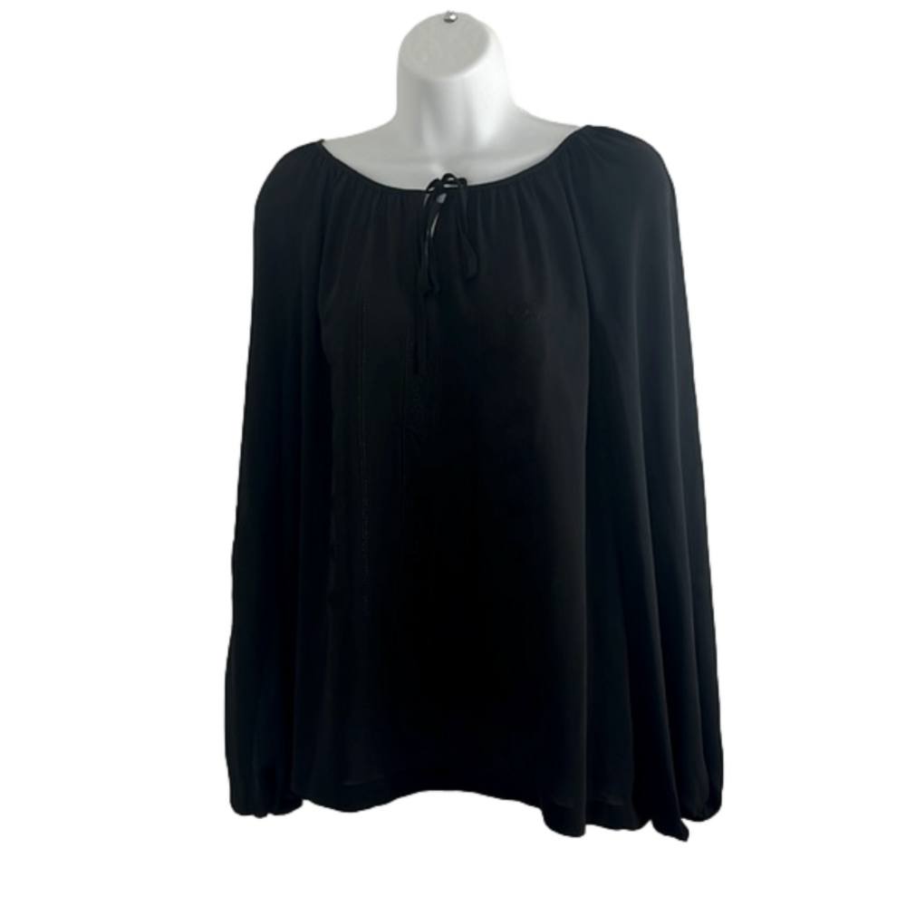 Lord and Taylor Semi-Transparent Witchy Peasant Blouse Women's Size XL